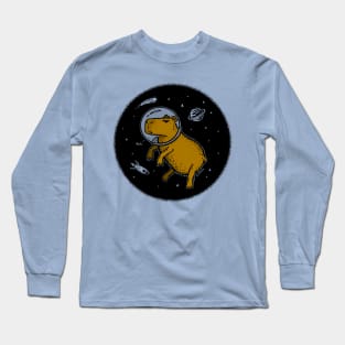 Capybara Astronaut in Space - Meh (Color version) Long Sleeve T-Shirt